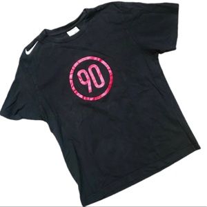 NIKE Black Round Neck ‘0 to 90’ Short Sleeve Top